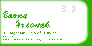 barna hrivnak business card